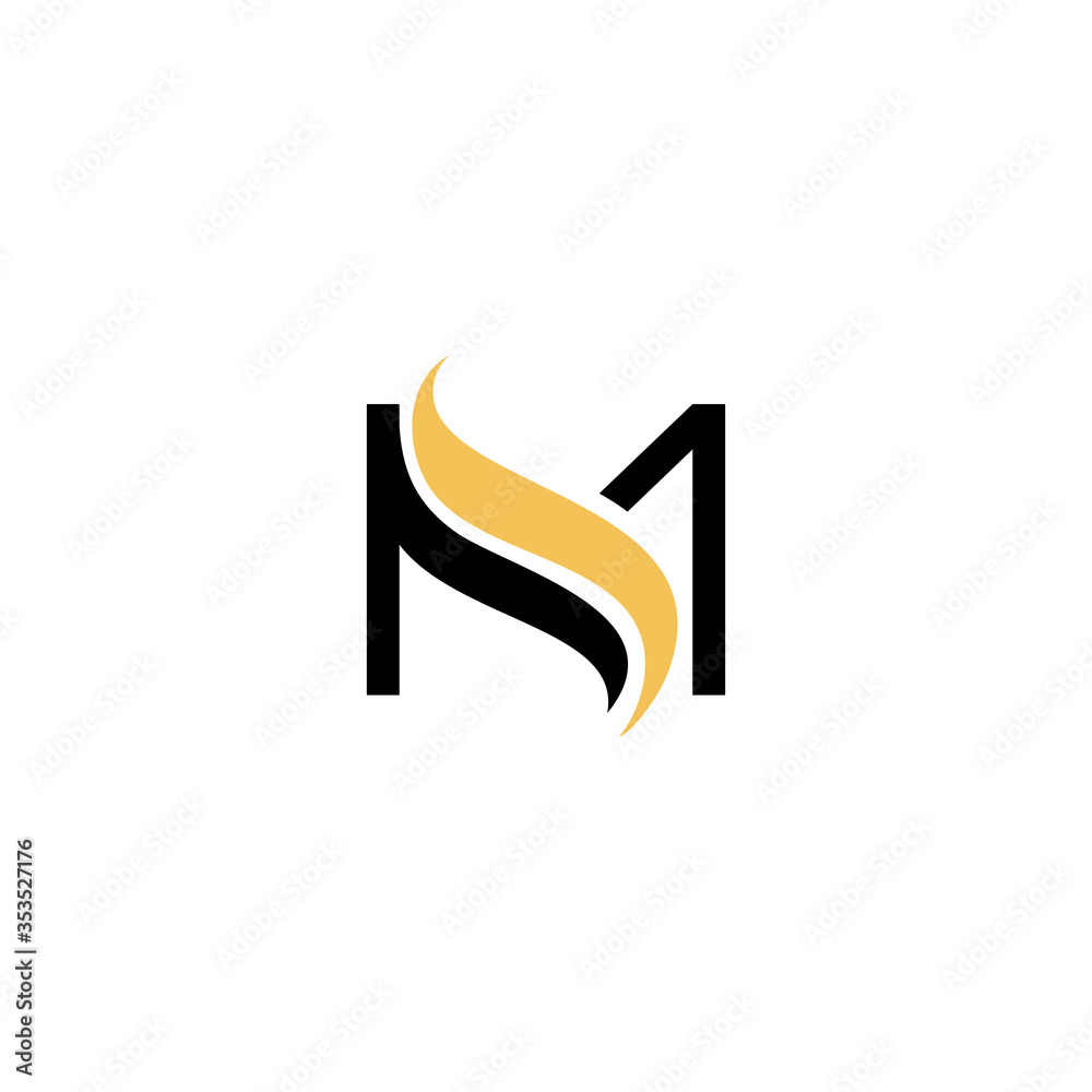 Vector monogram letter MS concept logo design template illustration eps ...