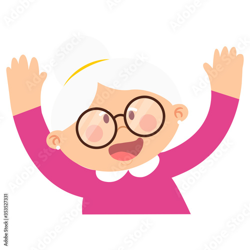 Isolated old woman