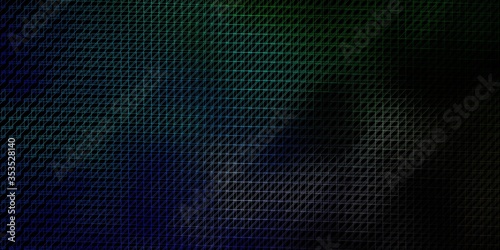Dark Blue, Green vector texture with lines. Repeated lines on abstract background with gradient. Best design for your posters, banners.