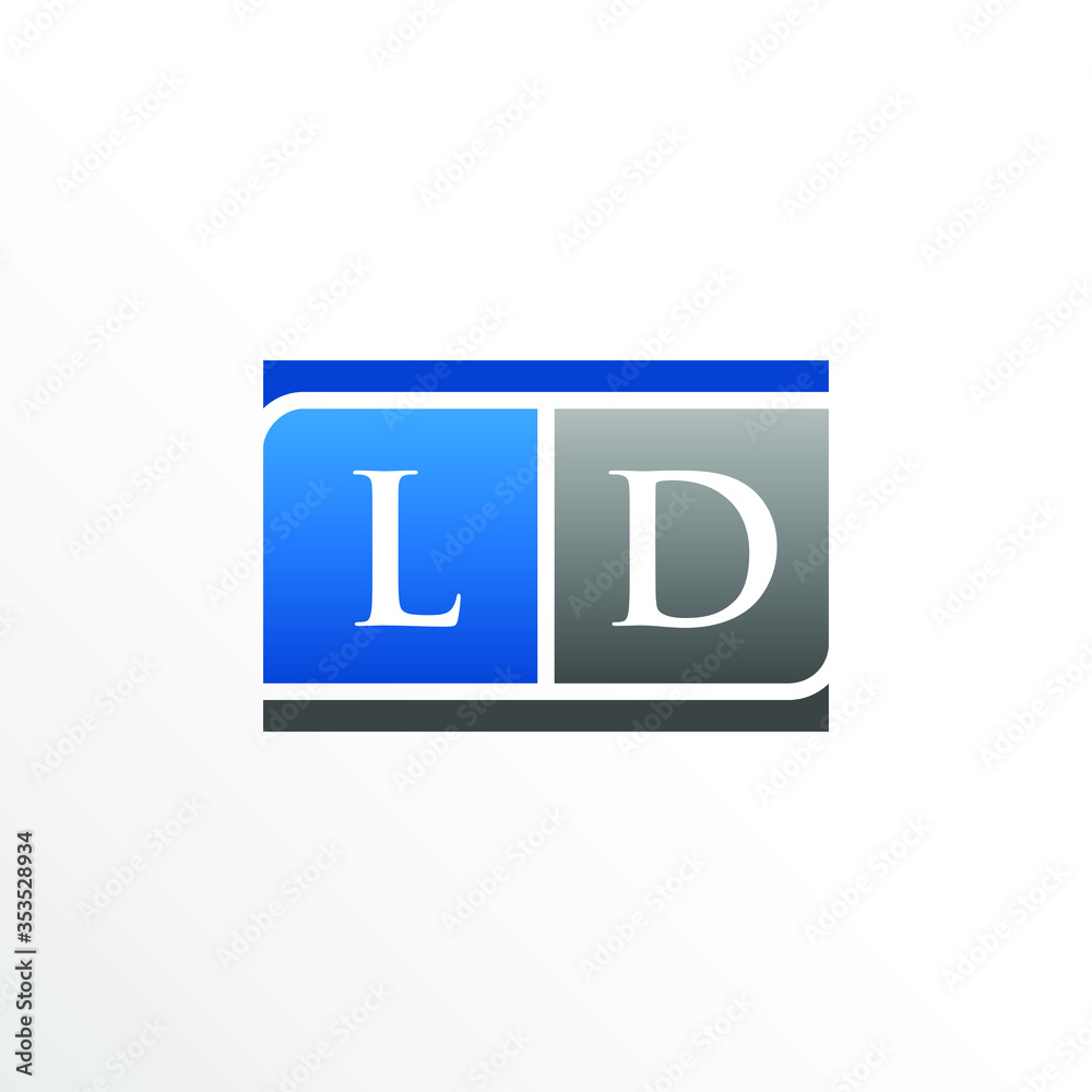 Initial Letter LD Square Logo Design Initial Letter LD Square Logo Design