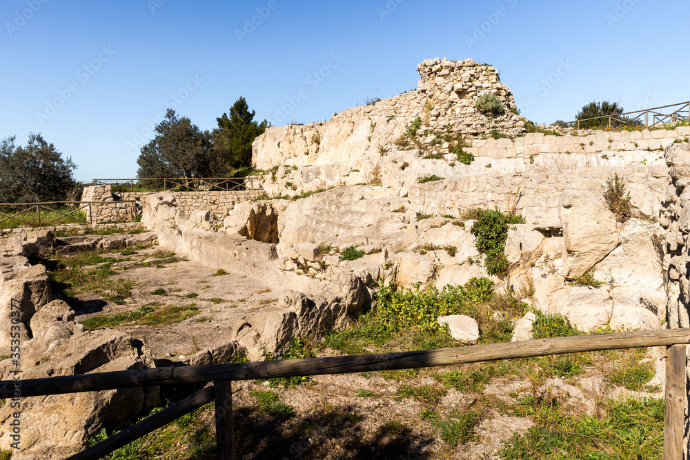 Ancient Ruins of The Medieval Castle in Palazzolo Acreide, Province of Syracuse, Italy. (Part II)