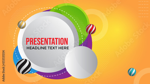 Modern Abstract Presentation Template Vector with Circle Gradient 