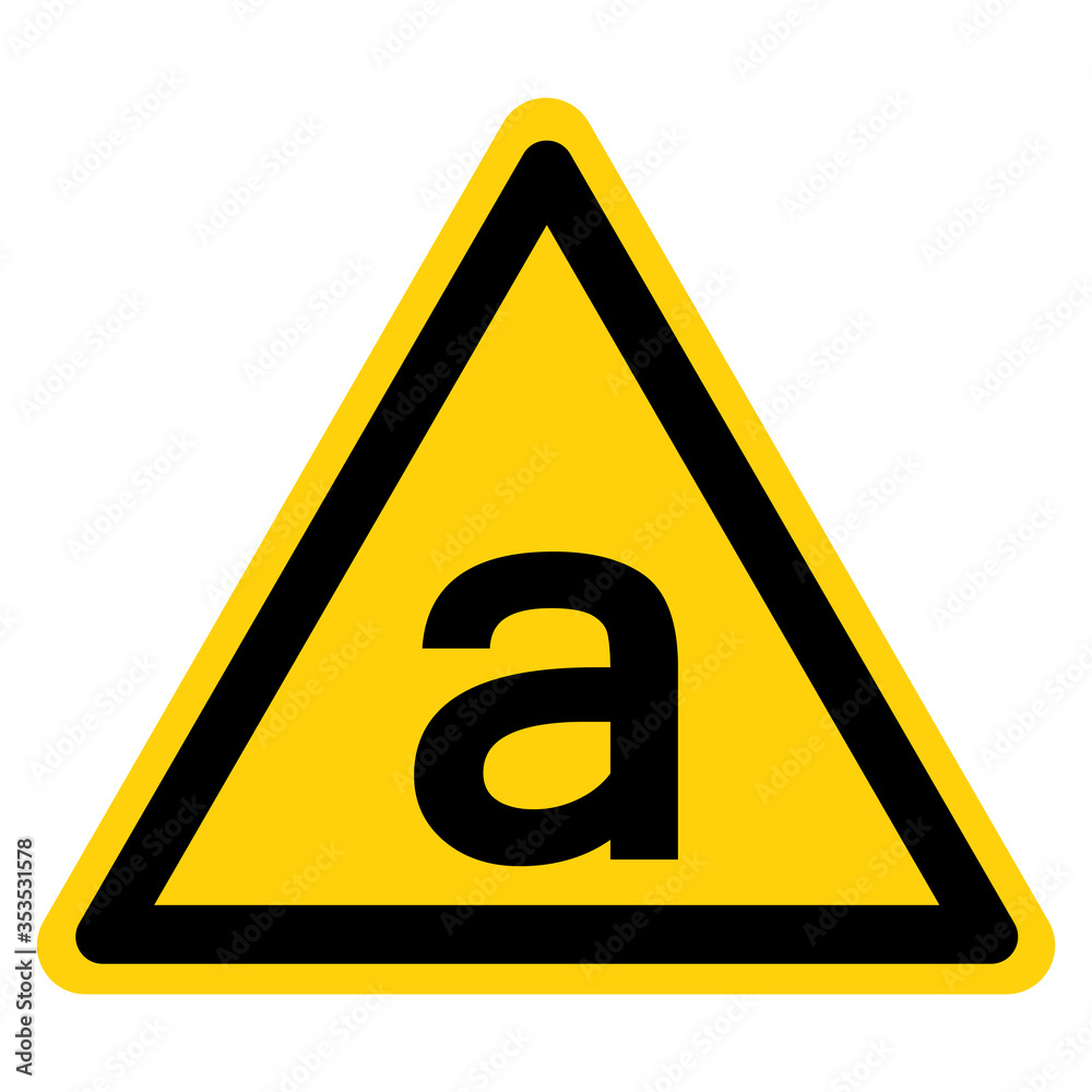 Warning Asbestos Hazard Symbol Sign, Vector Illustration, Isolate On White Background Label .EPS10 Warning Asbestos Hazard Symbol Sign, Vector Illustration, Isolate On White Background Label .EPS10
