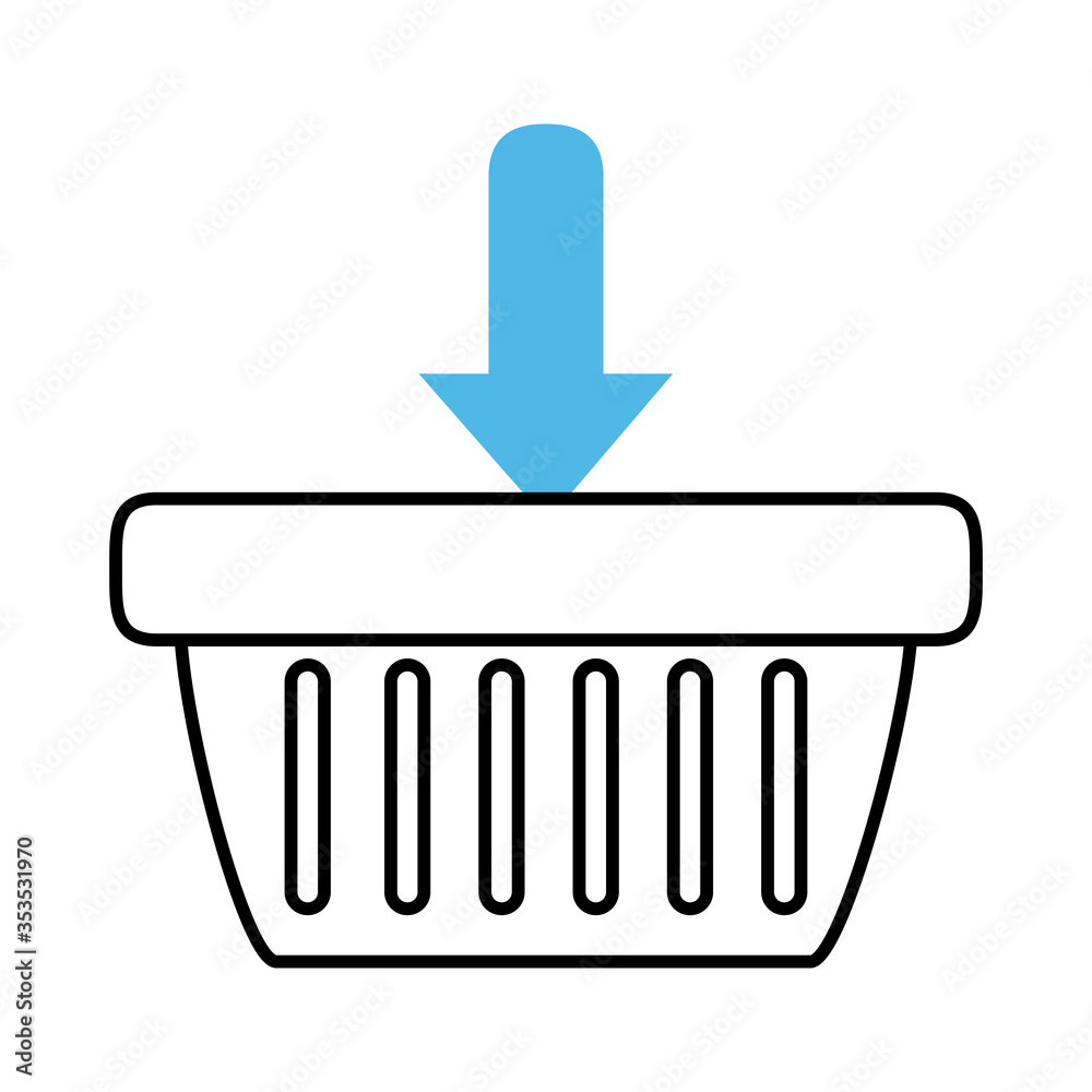 ordering shopping basket mobile marketing and e-commerce line and fill style icon ordering shopping basket mobile marketing and e-commerce line and fill style icon