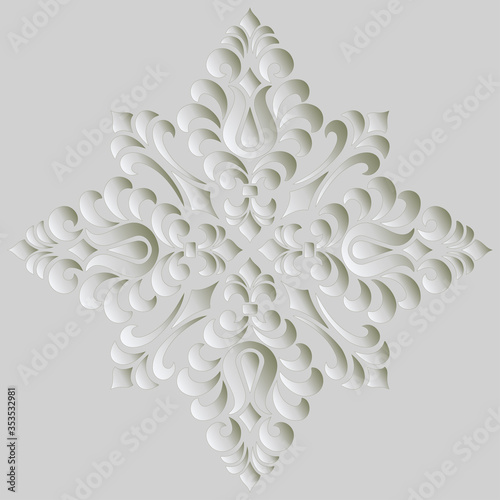 Mandala pattern white gradient good mood