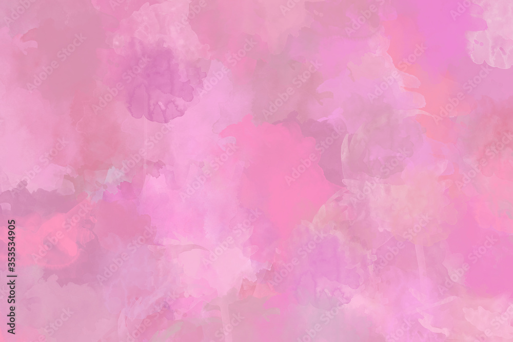 Paper with pink watercolor paint applied to the entire screen Paper with pink watercolor paint applied to the entire screen