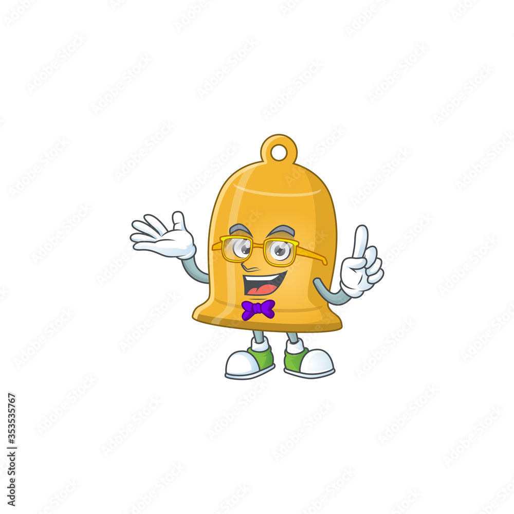 Cartoon character design of nerd bell with weird glasses Cartoon character design of nerd bell with weird glasses