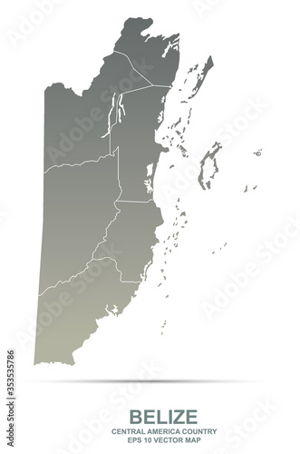 belize map. vector map of b...