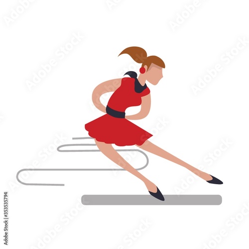 Woman figure skating