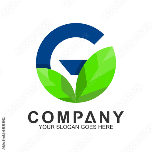 leaf letter g logo,health care, nature icon