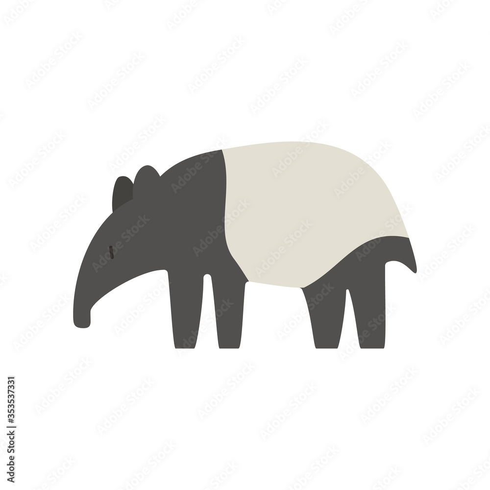 Obraz premium cute tapir animal vector