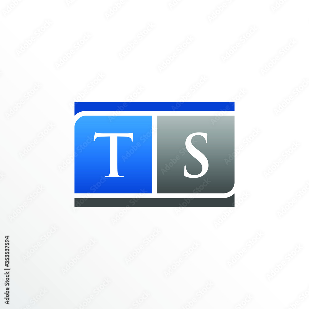Initial Letter TS Square Logo Design Initial Letter TS Square Logo Design