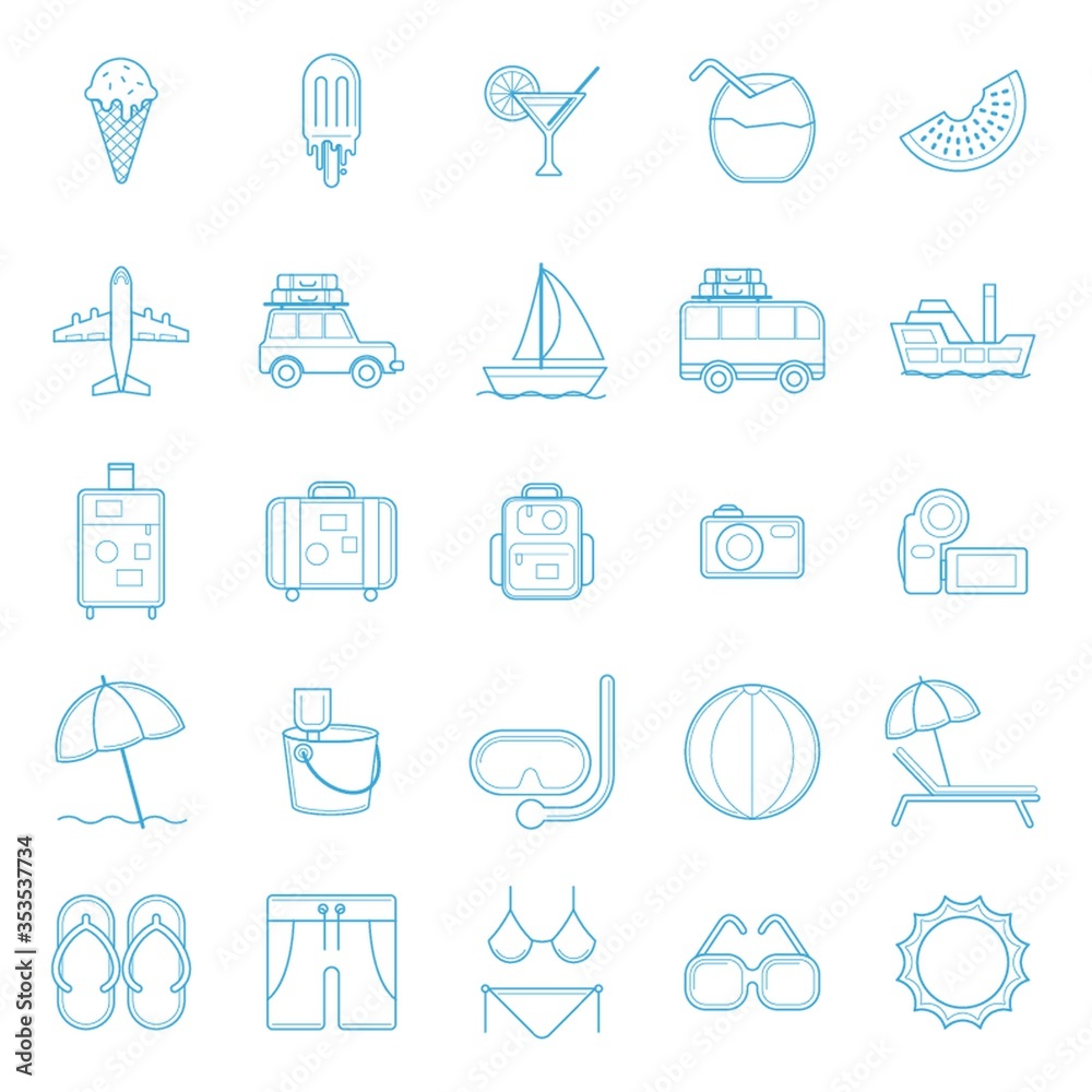 Summer icon set Summer icon set