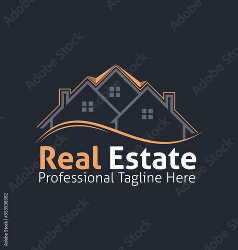 Real estate corporate logo. Real estate logo vector template. Corporate real estate logo