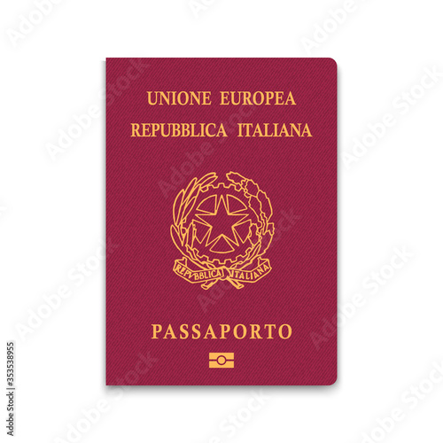 Passport of Italy. Vector illustration