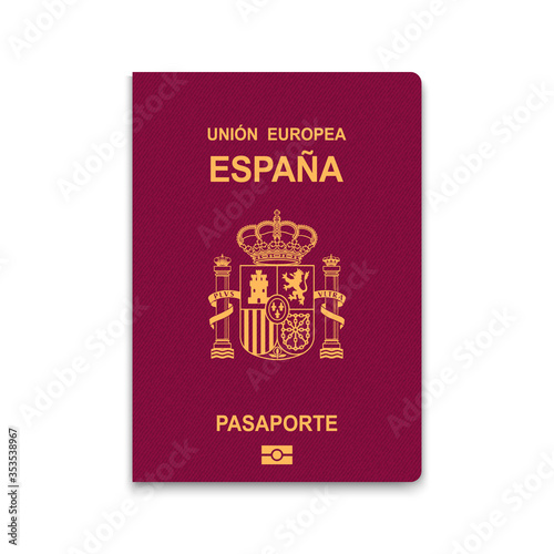 Passport of Spain. Vector illustration