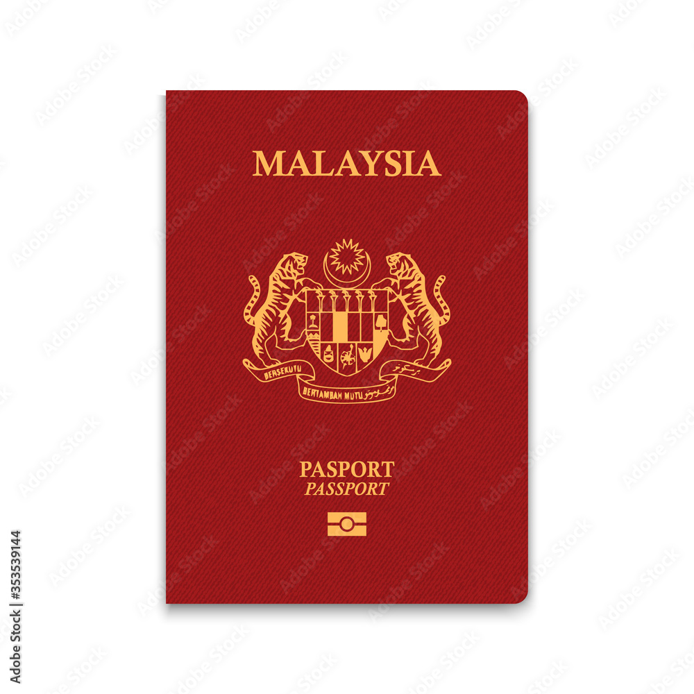 Passport of Malaysia. Vector illustration Passport of Malaysia. Vector illustration