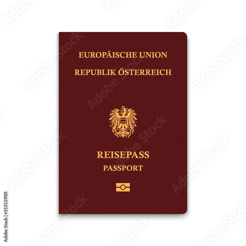 Passport of Austria. Vector illustration