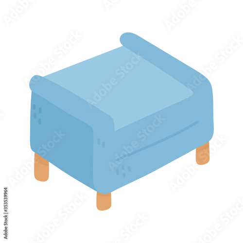 footrest furniture comfort isolated icon design