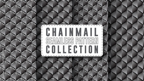 Chain mail Seamless Pattern Collection