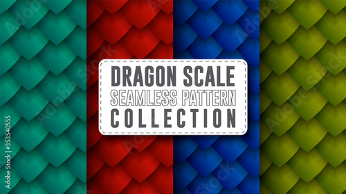 dragon scale seamless pattern collection