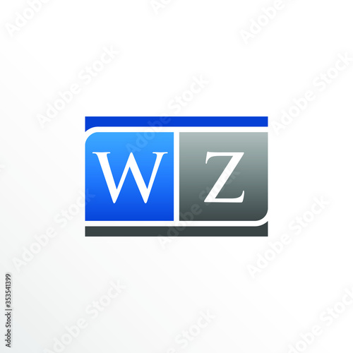 Free Download Initial Letter WZ Square Logo Design	
 - GFXLoad