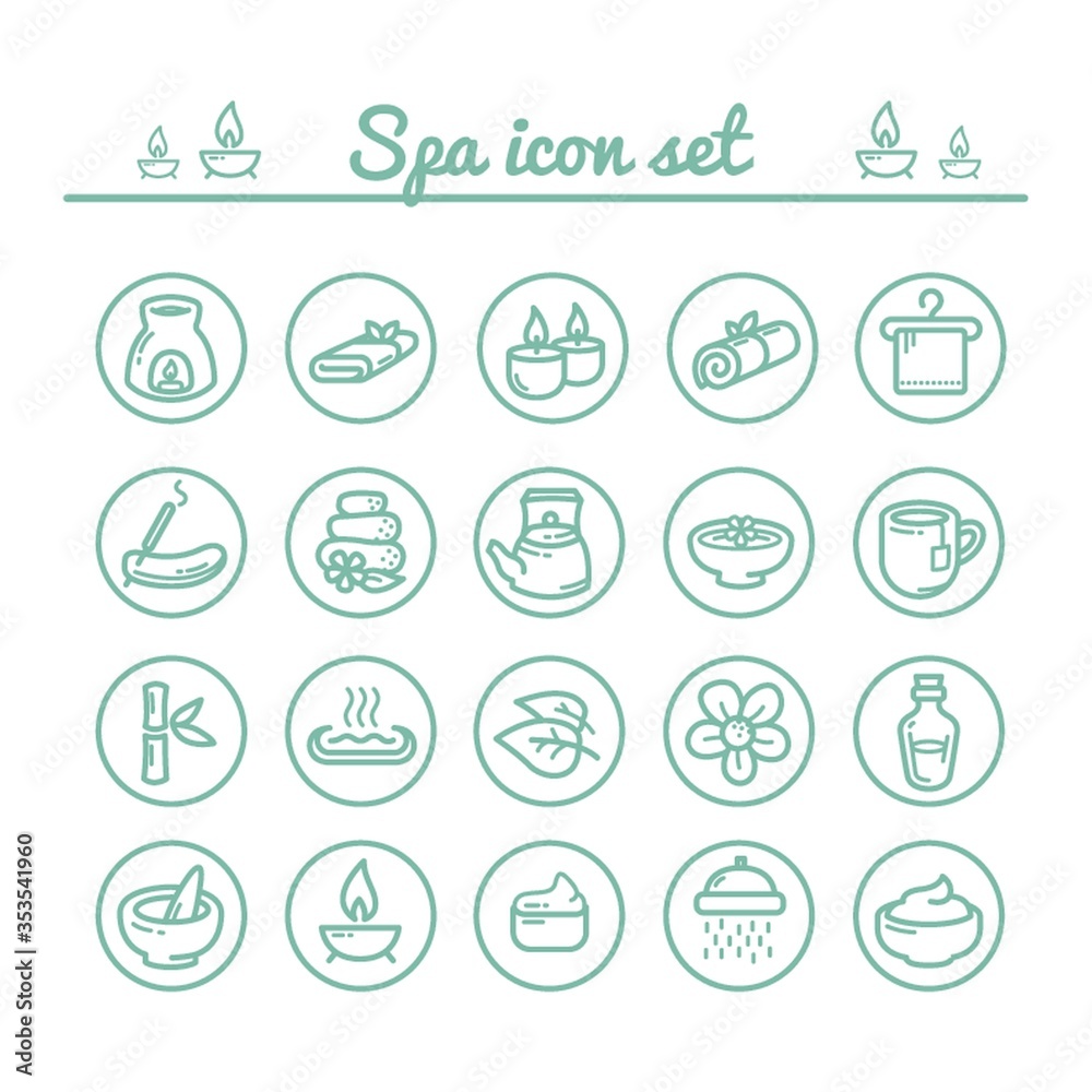 Collection of spa icons Collection of spa icons