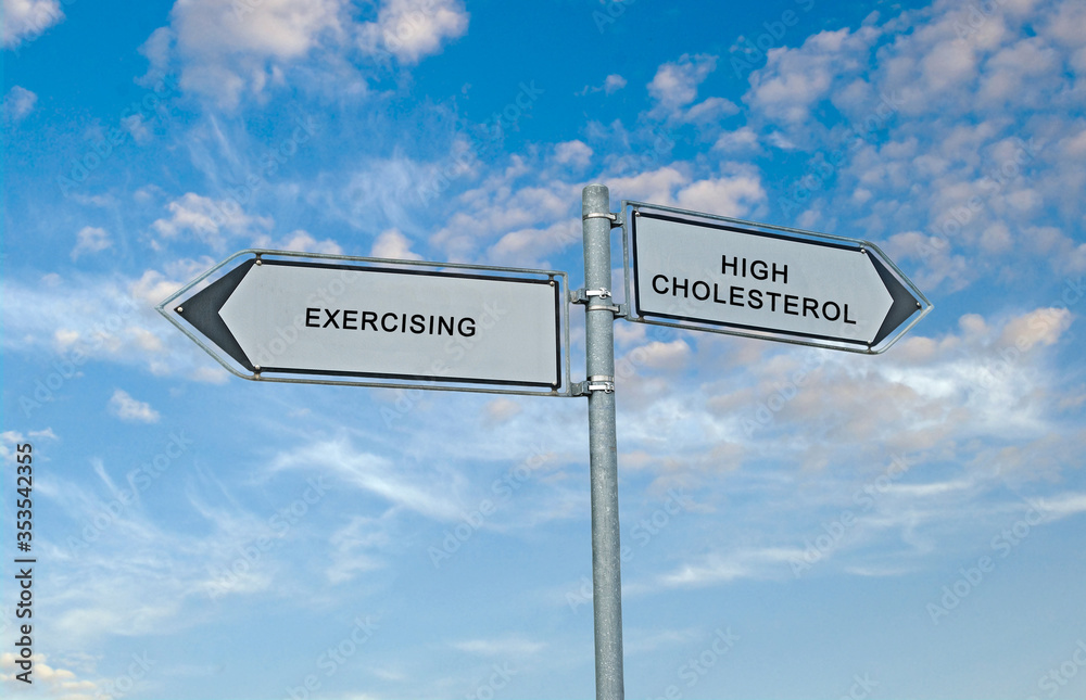 Road signs to execrcising and high cholesterol Road signs to execrcising and high cholesterol