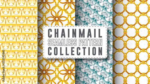 Chain mail Seamless Pattern Collection