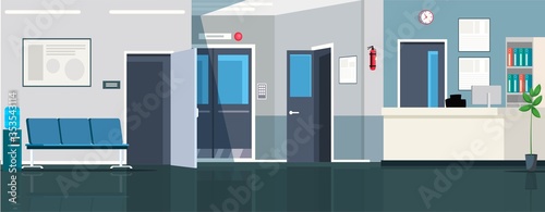 Vector illustration of modern medical clinic