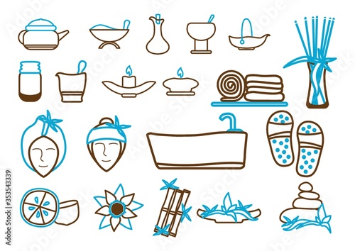 Set of spa icons