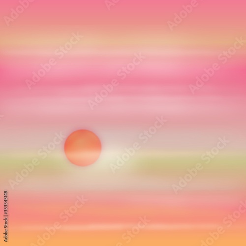 Sun in aurora sky