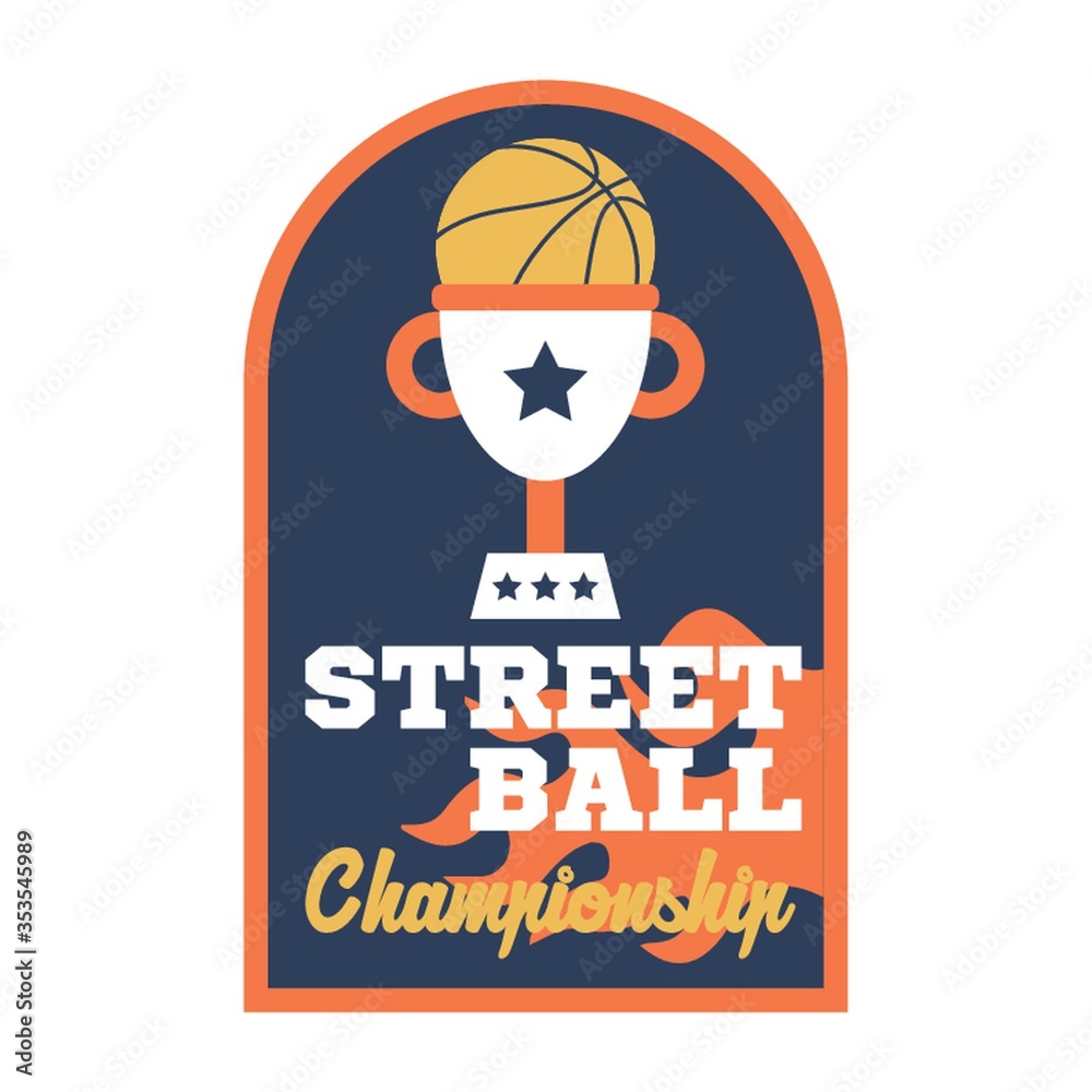 Basketball championship sticker
