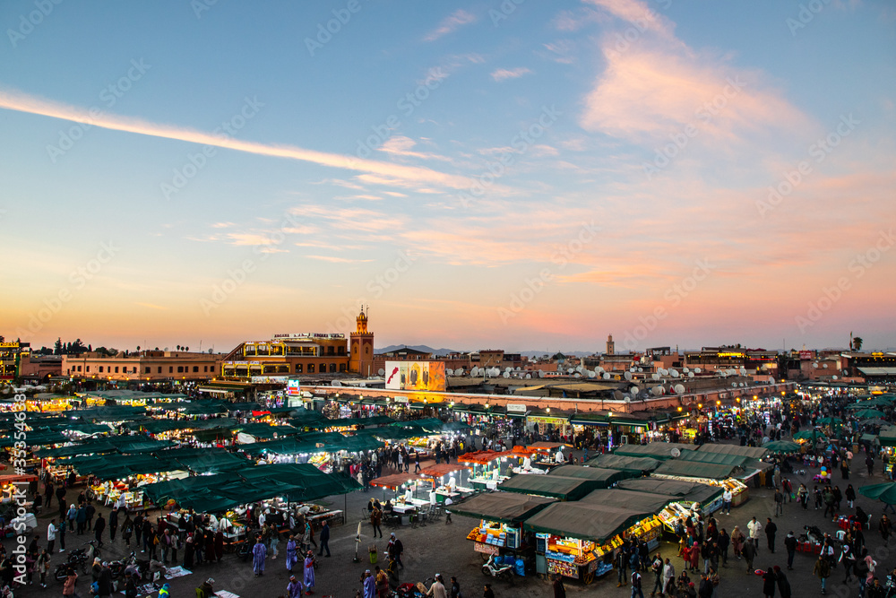 Obraz premium Djemaa El Fna square, Marrakech, Morocco