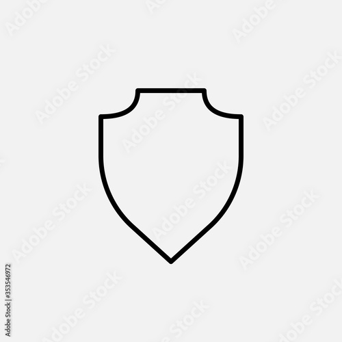 Shield icon. Protection and guard, safety symbol. logo. Outline design editable stroke. For yuor design. Stock - Vector illustration. Free Download Shield icon. Protection and guard, safety symbol. logo. Outline design editable stroke. For yuor design. Stock - Vector illustration. - GFXLoad