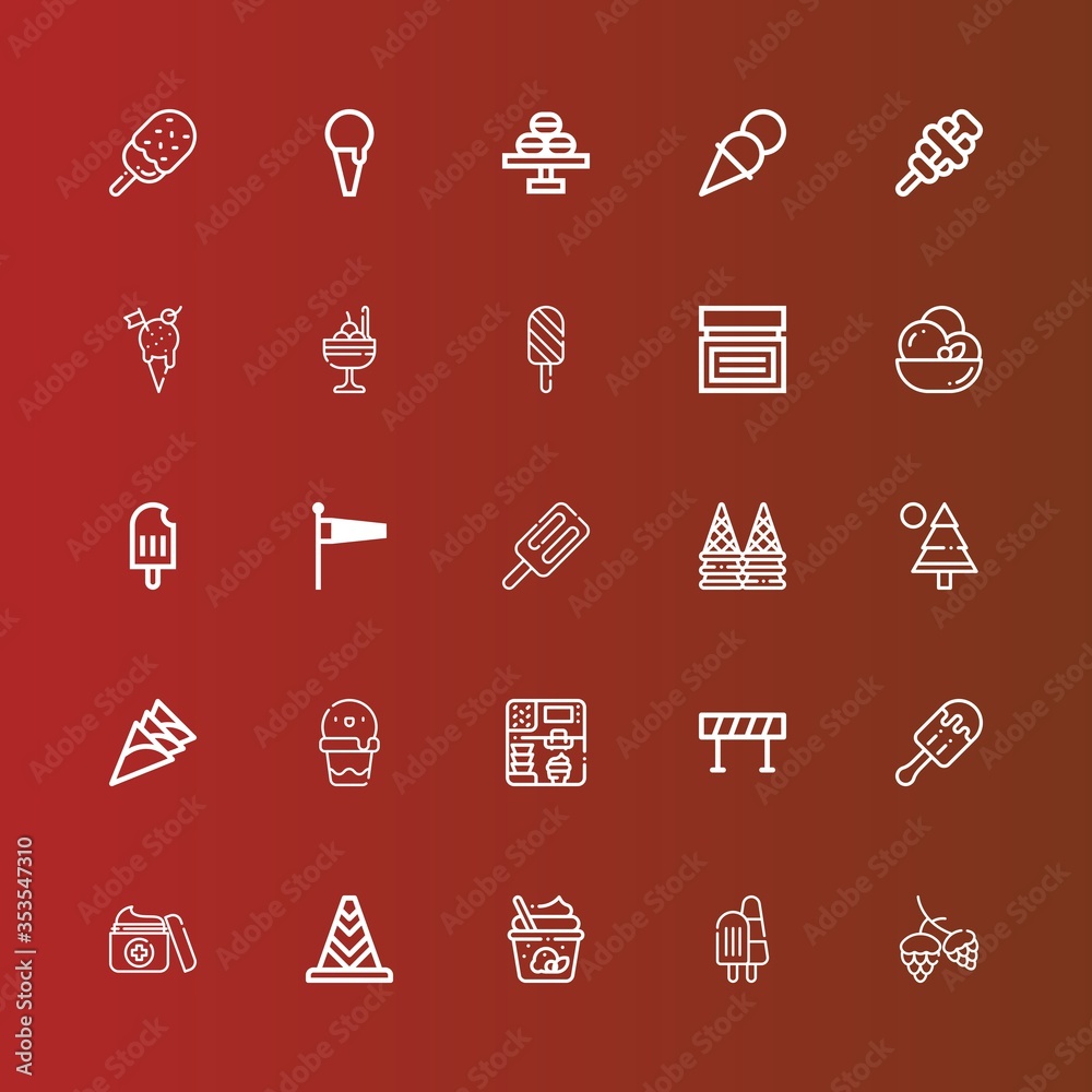 Editable 25 cone icons for web and mobile Editable 25 cone icons for web and mobile