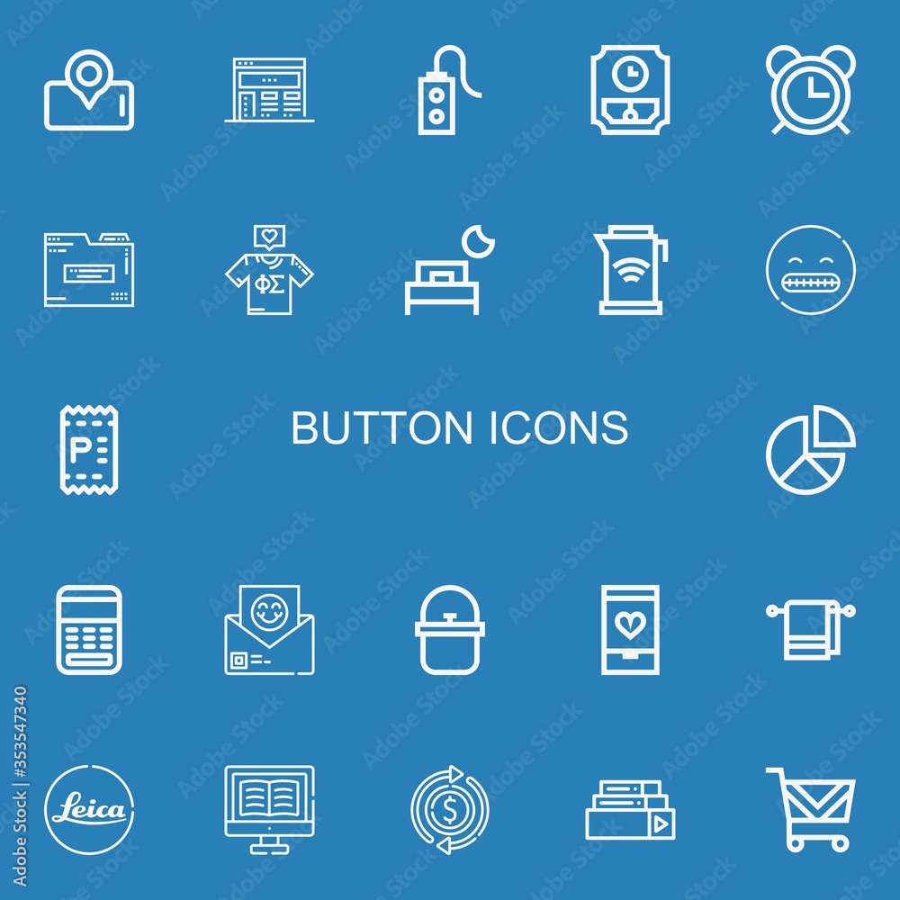 Editable 22 button icons for web and mobile Editable 22 button icons for web and mobile