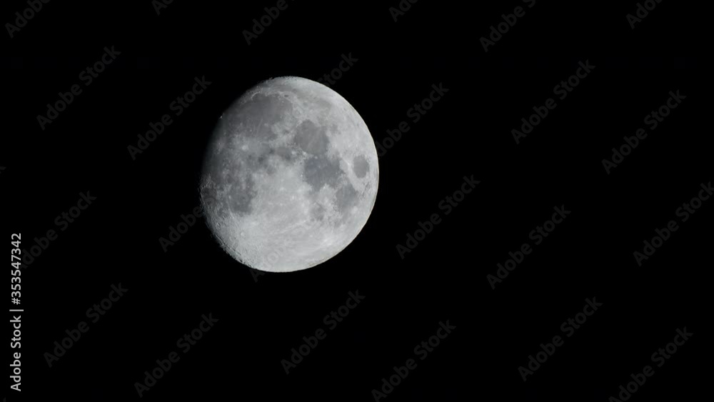 Night shot of the moon, taken with a super tele lens in UHD Night shot of the moon, taken with a super tele lens in UHD