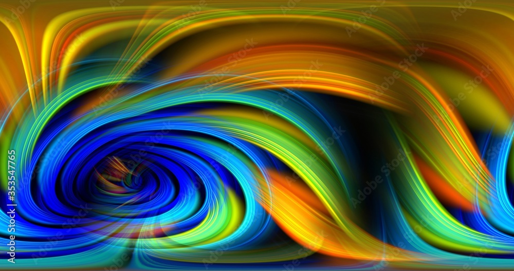 Fototapeta premium Abstract color lines create 3D rendering patterns