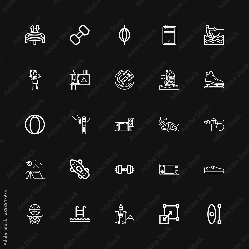 Editable 25 activity icons for web and mobile