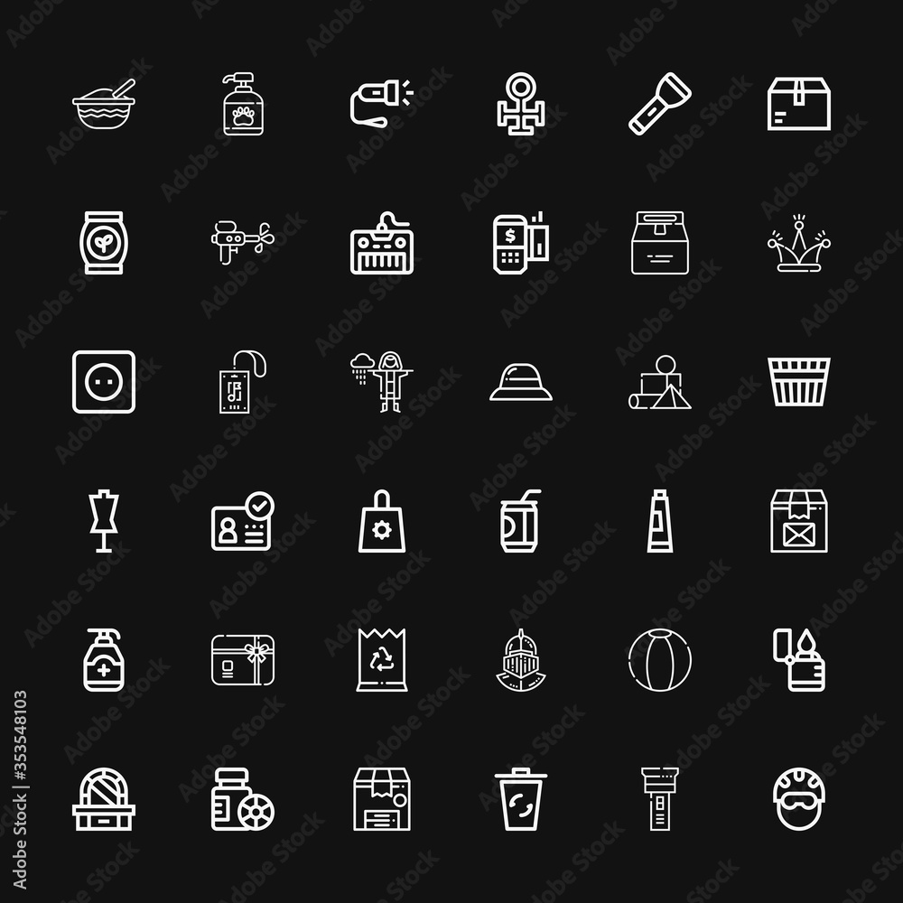 Editable 36 plastic icons for web and mobile