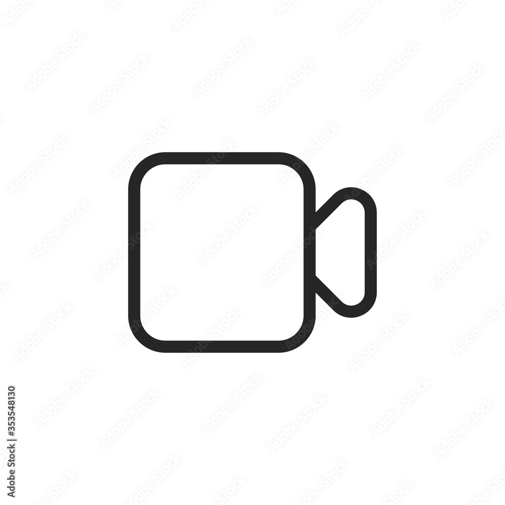 Video Call Icon Isolated On White Background. Record Symbol Modern Simple Vector Icon For Web Site Or Mobile App Video Call Icon Isolated On White Background. Record Symbol Modern Simple Vector Icon For Web Site Or Mobile App