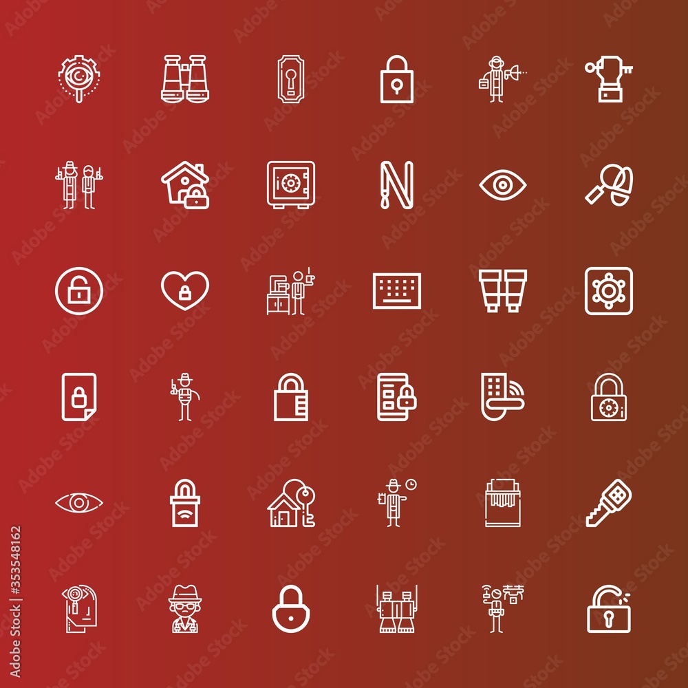 Editable 36 secret icons for web and mobile Editable 36 secret icons for web and mobile