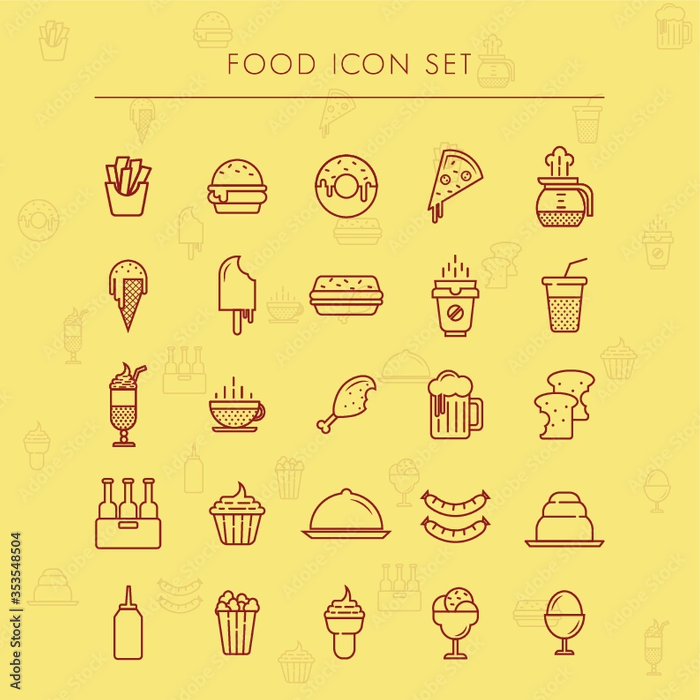 Food icon set
