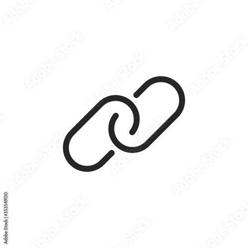Link Social Media Icon Isolated On White Background. HyperLink Chain Symbol Modern Simple Vector Icon For Web Site Or Mobile App