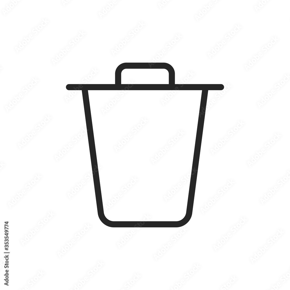 Garbage Can Social Media Icon Isolated On White Background. Deleted Symbol Modern Simple Vector For Web Site Or Mobile App Garbage Can Social Media Icon Isolated On White Background. Deleted Symbol Modern Simple Vector For Web Site Or Mobile App