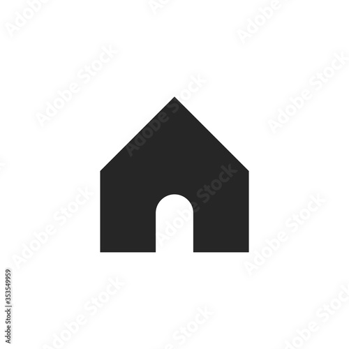 Home Page Social Media Icon Isolated On White Background. Home Button Symbol Modern Simple Vector For Web Site Or Mobile App