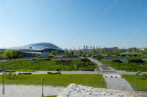 Photography view of the park in moscow