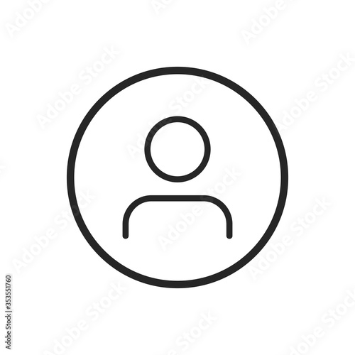 Business Account Social Media Icon Isolated On White Background. User Symbol Inside Of Circle Modern Simple Vector For Web Site Or Mobile App