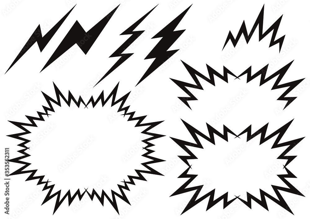 雷のイラスト素材集 Stock Vector Adobe Stock